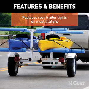 Curt Combination Trailer Light w/License Plate Illumination