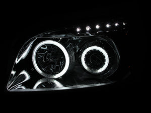 ANZO 2006-2008 Toyota Rav4 Projector Headlights w/ Halo Chrome (CCFL)