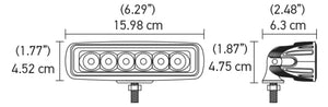 Hella Value Fit Mini 6in LED Light Bar - Flood Beam Pedestal