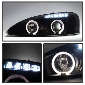 Spyder Pontiac Grand Prix 04-08 Projector Headlights LED Halo LED Blk Smke PRO-YD-PGP04-HL-BSM