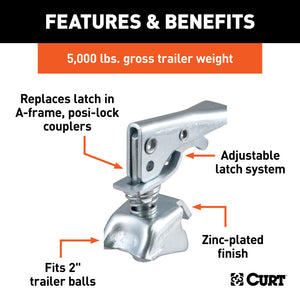 Curt Replacement 2in Posi-Lock Coupler Latch for A-Frame Couplers