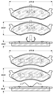 StopTech Sport Brake Pads w/Shims and Hardware - Rear