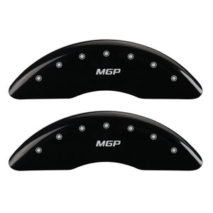 MGP 4 Caliper Covers Engraved Front & Rear MGP Black Finish Silver Char 2013 Mercedes-Benz SL550