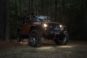 Rugged Ridge 07-18 Jeep Wrangler JK White 4-Piece LED Rock Light Kit w/ Harness