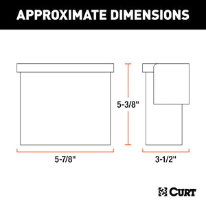 Curt 5-7/8in x 5-3/8in x 3-1/2in Breakaway Battery Case w/Lockable Bar