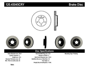 Centric Mazda Premium Brake CryoStop Rotor