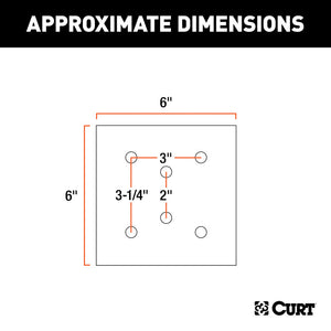 Curt 6in Tie-Down Backing Plate