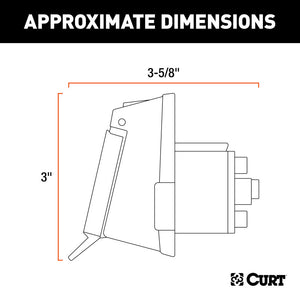 Curt 7-Way Round Connector Socket (Vehicle Side)