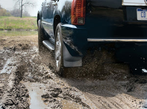 WeatherTech 14+ GMC Sierra/Sierra Denali No Drill Mudflaps - Black