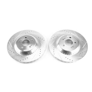 Power Stop 15-18 Mercedes-Benz C300 Rear Evolution Drilled & Slotted Rotors - Pair