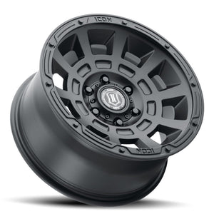 ICON Thrust 17x8.5 5x150 25mm Offset 5.75in BS Satin Black Wheel