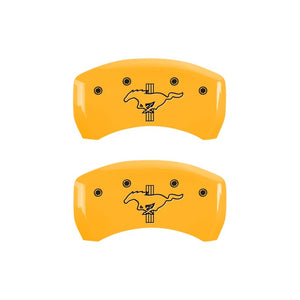 MGP Rear set 2 Caliper Covers Engraved Rear 2015/Bar & Pony Yellow finish black ch