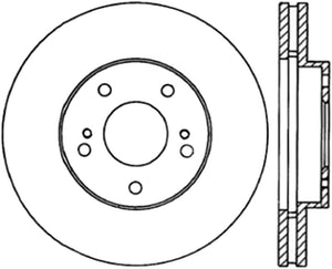 StopTech Power Slot 6/89-96 Nissan 300ZX Slotted & Drilled Right Front Rotor