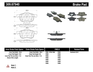 StopTech Performance 01-09 Volvo S60 / 99-06 S80 / 01-07 V70/V70R Front Brake Pads