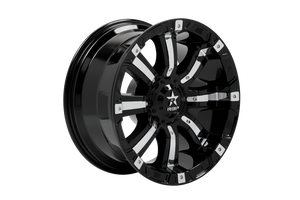 RBP 94R 20x10 5x139.7 BP / 6 BS 10mm Offset 78mm CB (Hub Centric) Black w/Chrome Inserts Wheel