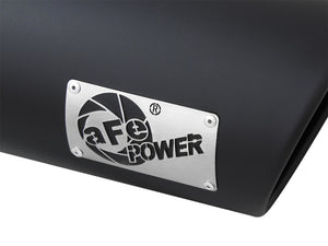 aFe Power MACH Force-Xp 4in In x 6in Out x 15in L Driver Side Clamp-On 4in 409 SS Exhaust Tip-Black