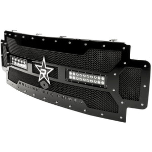 RBP RX-3 Midnight Edition Black LED Bar Grille (Studded) 17 Ford Super Duty F250/F350 w/Front Camera