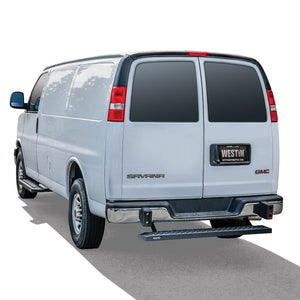 Westin Ford Transit Van 150/250/350 (Single 54in. Pass Door) Grate Steps Running Boards - Tex. Blk