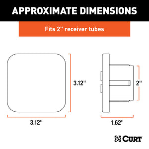 Curt 2in Rubber Hitch Tube Cover (Packaged)