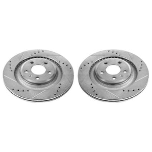 Power Stop 10-11 Audi S4 Rear Evolution Drilled & Slotted Rotors - Pair