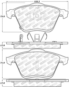 StopTech Street Select Brake Pads w/Hardware - Front