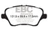 EBC 13+ Ford Fiesta 1.6 Turbo ST Redstuff Front Brake Pads