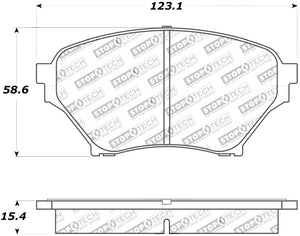 StopTech Street Touring 01-05 Miata w/ Sport Suspension Front Brake Pads D890