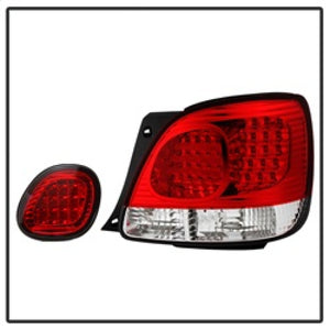 Spyder Lexus GS 300/400 98-05 LED Tail Lights Red Clear ALT-YD-LGS98-LED-RC