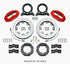 Wilwood D8 Front Hat Kit 12.19in Rotor Red 76-77 Ford Bronco Dana 44 w/Lines