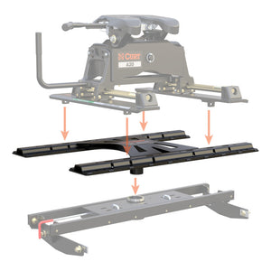 Curt X5 Gooseneck-to-5th-Wheel Adapter Plate for Double Lock