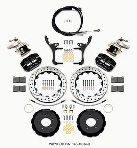 Wilwood Dynapro Radial4 / MC4 Rear Kit 12.88 Drilled 2006-15 Miata w/Lines & Cables