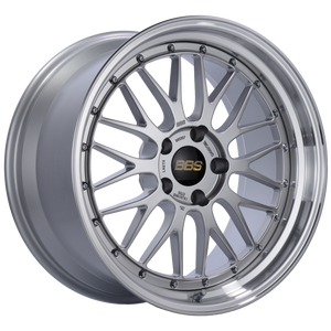 BBS LM 19x10 5x120 ET25 Diamond Silver Center Diamond Cut Lip Wheel -82mm PFS/Clip Required