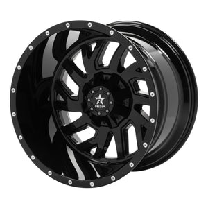 RBP 65R Glock 22x14 8x180 BP / 4.5 BS -76mm Offset 124.1mm CB (Hub Centric) Gloss Black Wheel