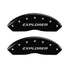 MGP 4 Caliper Covers Engraved Front & Rear Explorer/2011 Black Finish Silver Char 2010 Ford Explorer