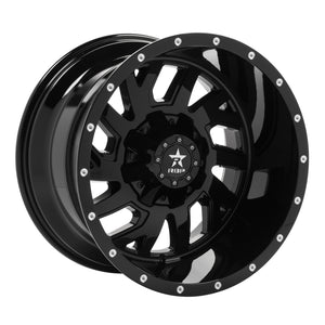 RBP 65R Glock 20x12 6x135/139.7 BP / 4.75 BS -44mm Offset 87mm CB (Hub Centric) Gloss Black Wheel