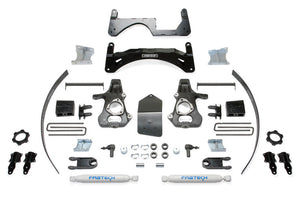 Fabtech 14-18 GM K1500 P/U w/oE Alm Or Stmp Stl UCA 6in Basic Sys w/Perf Shks