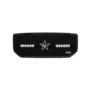 RBP RX-3 Midnight Edition Black LED Bar Grille (Studded) 16-17 GMC Sierra 1500