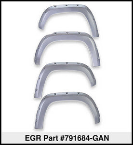 EGR 15+ GMC Sierra HD Bolt-On Look Color Match Fender Flares - Set - FF Switchblade Silver