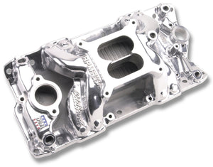 Edelbrock Polished S/B Chevy RPM Air-Gap Manifold