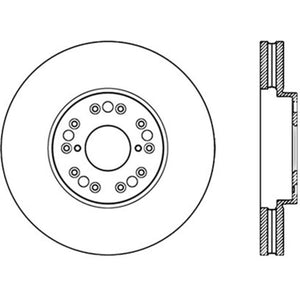 StopTech Power Slot 93-05 Lexus GS Series / 00-05 IS300 / 93-94 LS Front Left Cryo Slotted Rotor