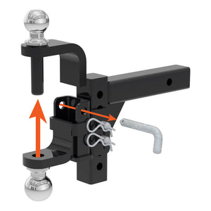 Curt Adjustable Multipurpose Ball Mount (2in Shank 2in & 2-5/16in Balls)