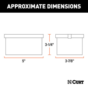 Curt 5in x 3-1/4in x 3-7/8in Lockable Breakaway Battery Case