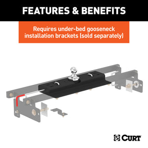 Curt 07-18 GMC Sierra 1500 Double Lock Gooseneck Hitch