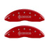 MGP 4 Caliper Covers Engraved Front Lincoln Engraved Rear MKS Red finish silver ch