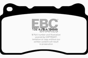 EBC 2016+ Chevrolet Corvette (C7) 6.2L Stingray Bluestuff Front Brake Pads