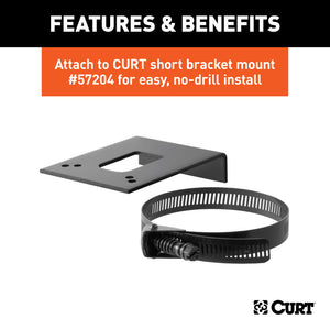 Curt Connector Mounting Bracket for 4-Way & 6-Way Round (Packaged)