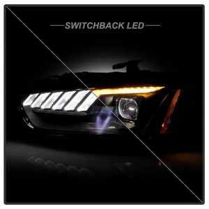 Spyder 13-16 Audi A4/S4 Halogen Model Only High-Power LED Headlights - Black PRO-YD-AA413HALAP-BK