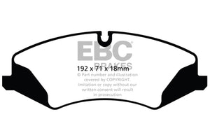 EBC 14+ Land Rover LR4 3.0 Supercharged Greenstuff Front Brake Pads