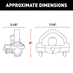 Curt Universal Trailer Coupler Lock (Hammer-Tone Epoxy)