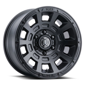 ICON Thrust 17x8.5 5x5 -6mm Offset 4.5in BS Satin Black Wheel